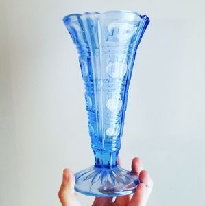 *SOLD*Boho Depression Glass Vase